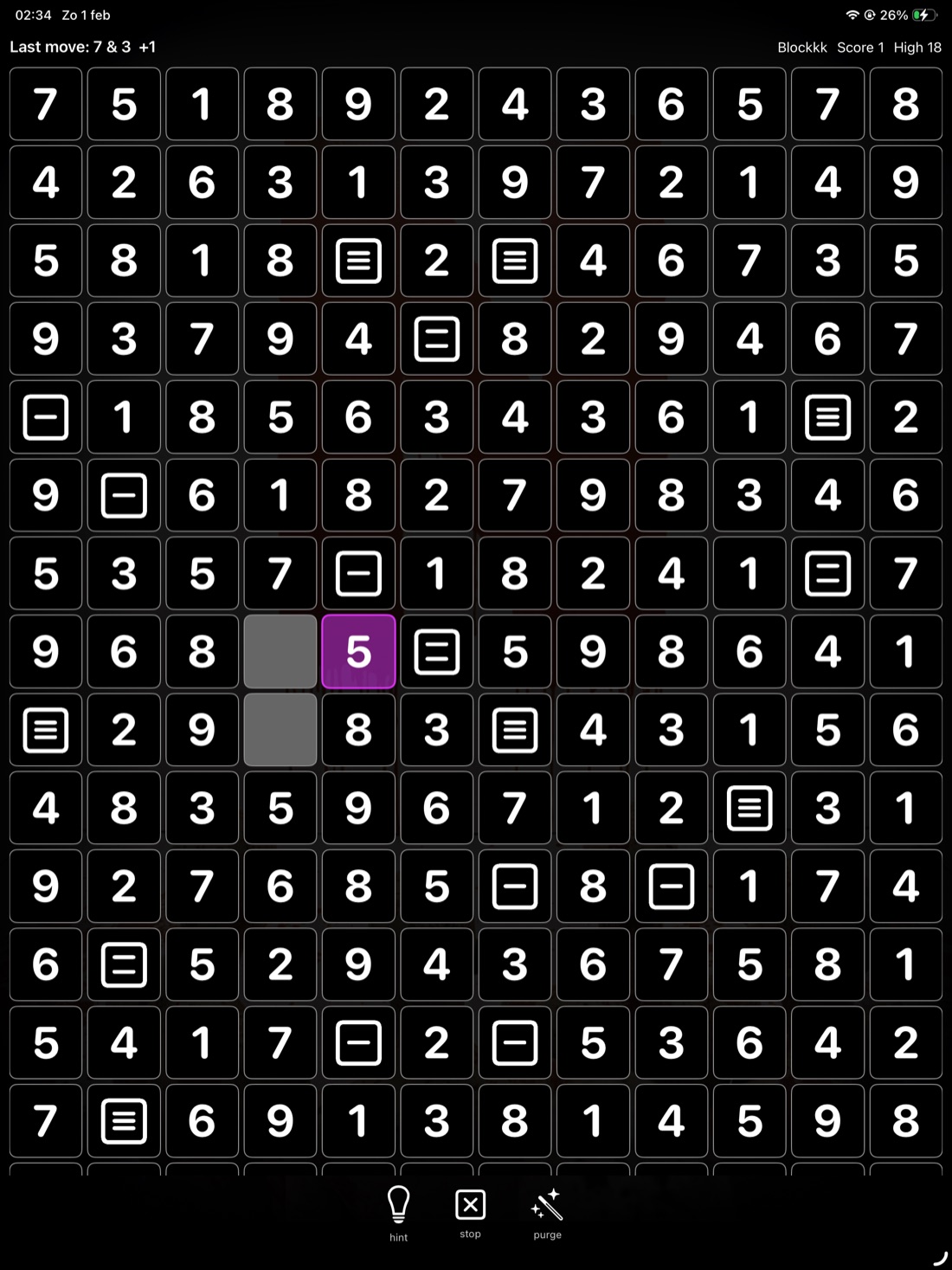 Nummm op iPad, screenshot 3
