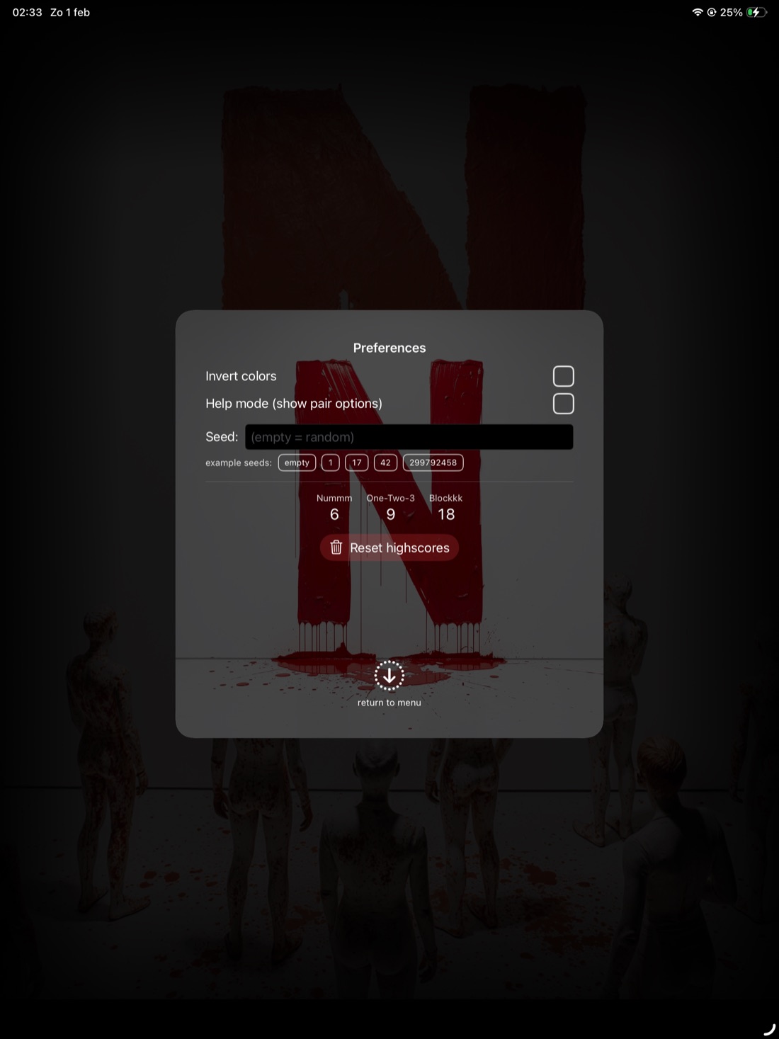 Nummm op iPad, screenshot 5