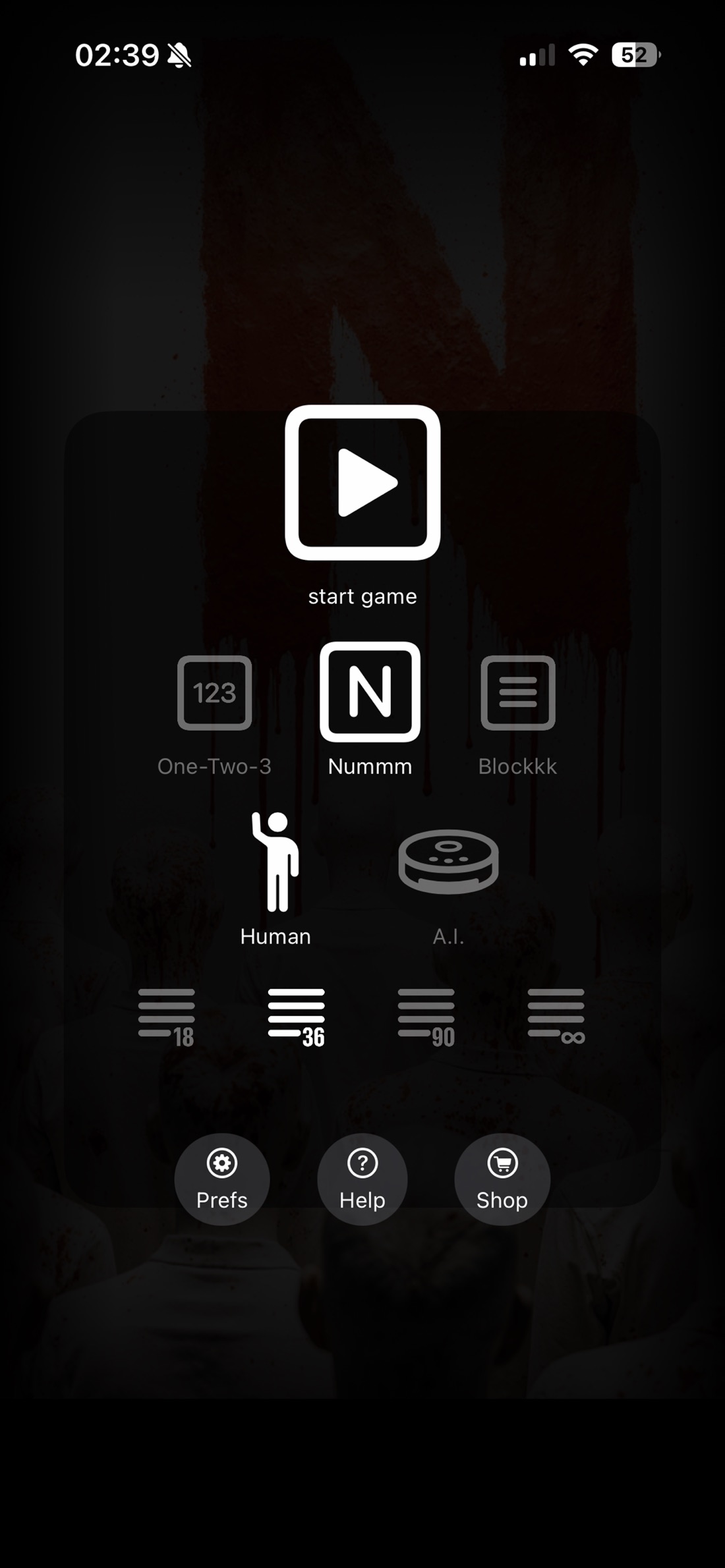 Nummm op iPhone, screenshot 1